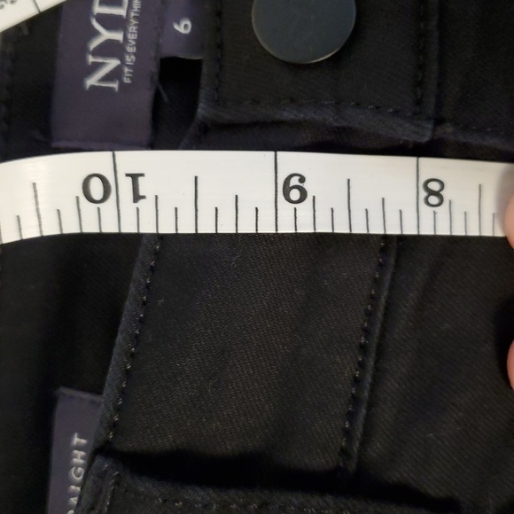 NYDJ Marilyn Straight Lift X Tuck Black Jeans 6x26 - Picture 6 of 10